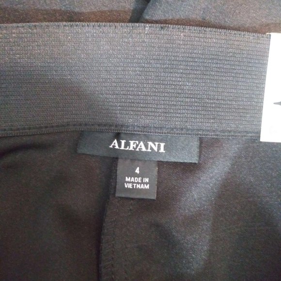 Alfani Ruffle Hem Slim Leg Ankle Pants Black - Picture 6 of 11